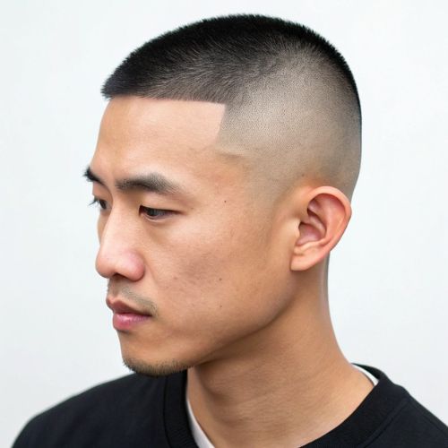 Buzz Cut with Mid Fade