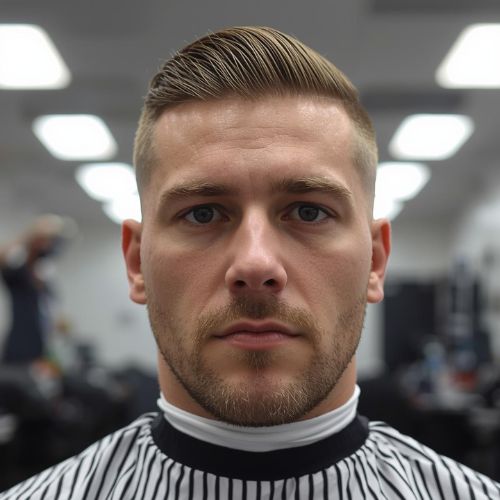 Short Comb Over Taper Fade