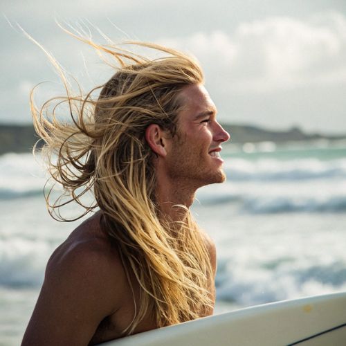 Long Flowing Blonde Hair