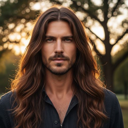Attractive Long Flowing Middle Part