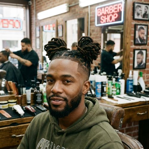 Double Loc Buns (Space Buns)