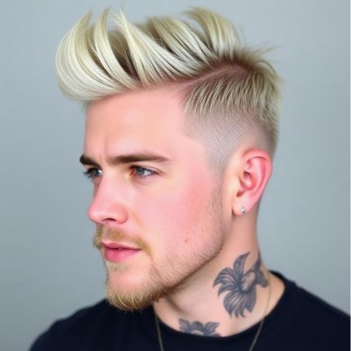 Edgy Blonde Quiff