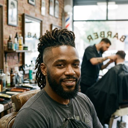 Loc Hawk with Shaved Sides