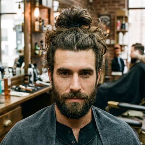 Messy Man Bun