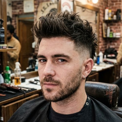 Messy Mohawk Fade
