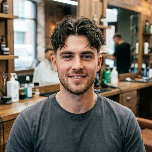 Short Textured Center Part