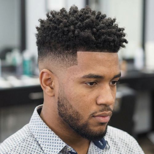 Curly Taper Fade