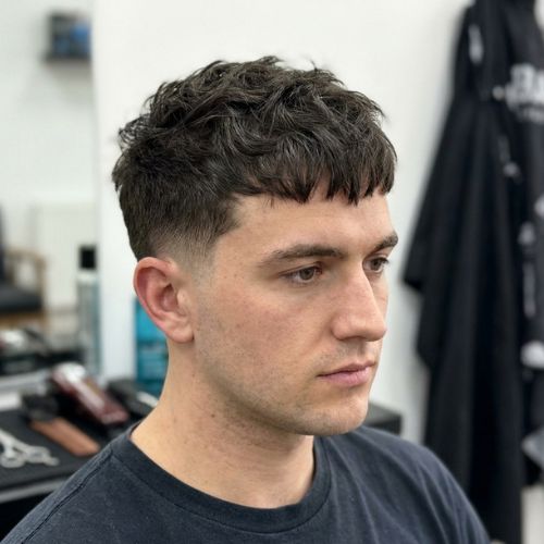 French Crop Textured Fringe with Low Taper