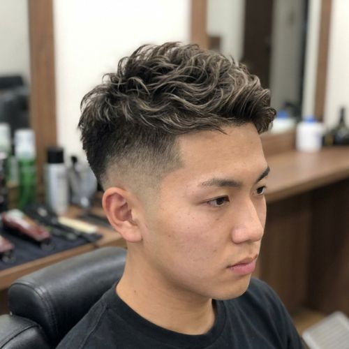 Low Fade with Wavy Hair