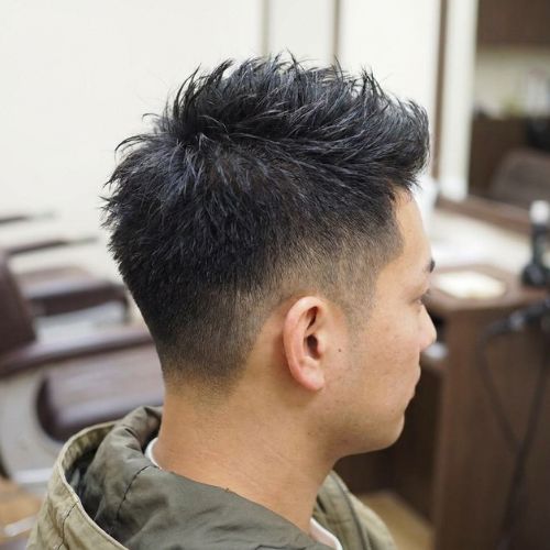 Spiky Hair with Low Fade