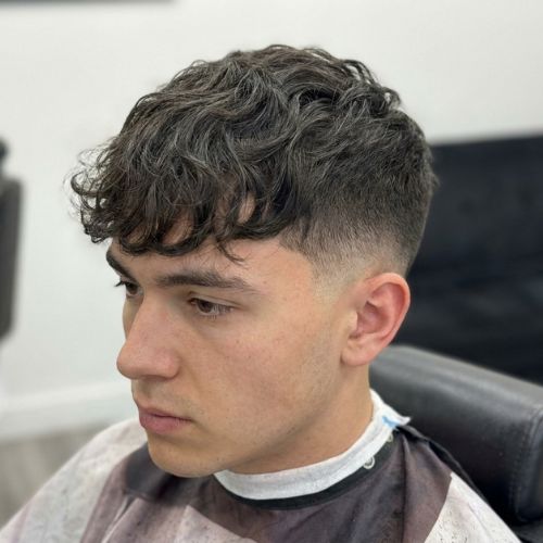 Wavy Fringe Low Taper Fade