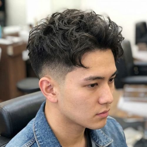Wavy Textured Long Top with Drop Fade