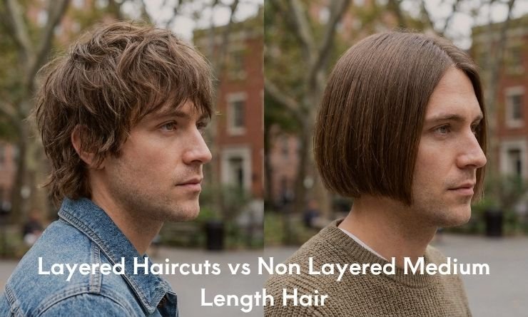 Layered Haircuts vs Non Layered Medium Length Hair