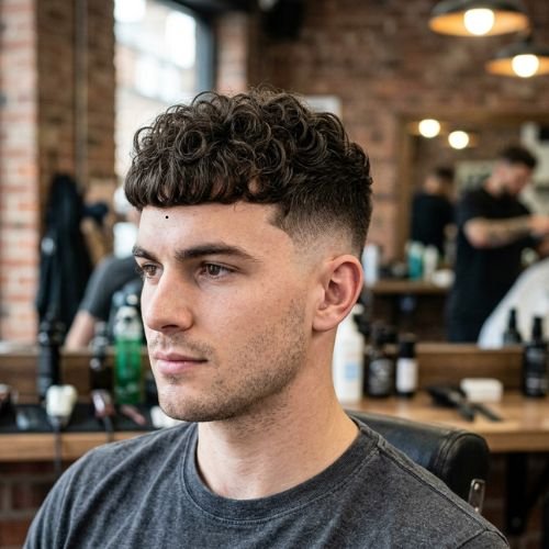 Low Taper Fade Curly Edgar