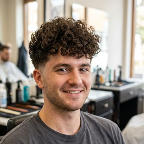 Low Taper Thick Curly Hair