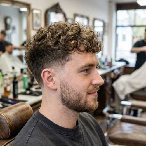 Low Taper With Curly Crop Textured