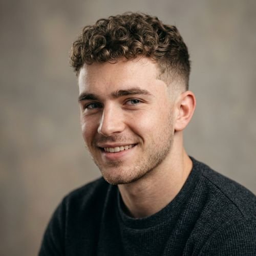 Low Taper With Short Curly Top