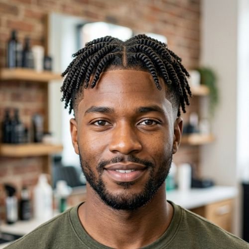 Mini Twists Two Strand Twist Men Short Hair