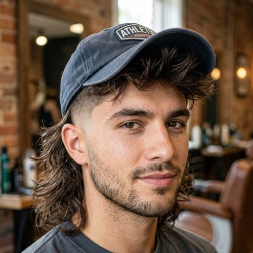Mullet Fade Baseball Haircut