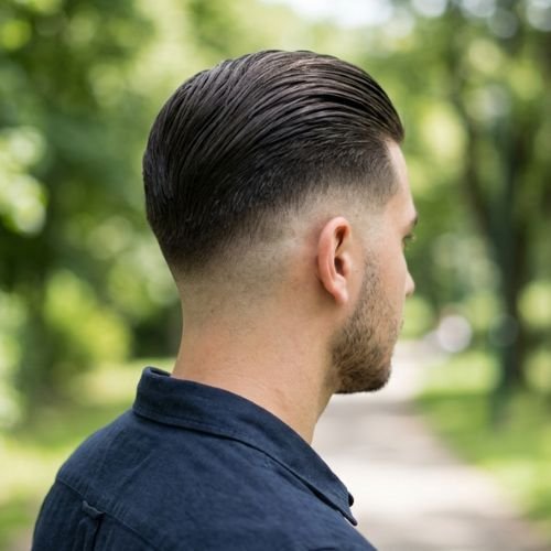 Slick Back Fade Hairstyle