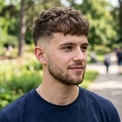 French Crop Top Burst Fade